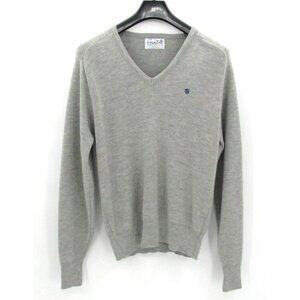 Vintage 70S FERRANTI California Sweater Mens Large Gray Acrylic V-Neck USA Made